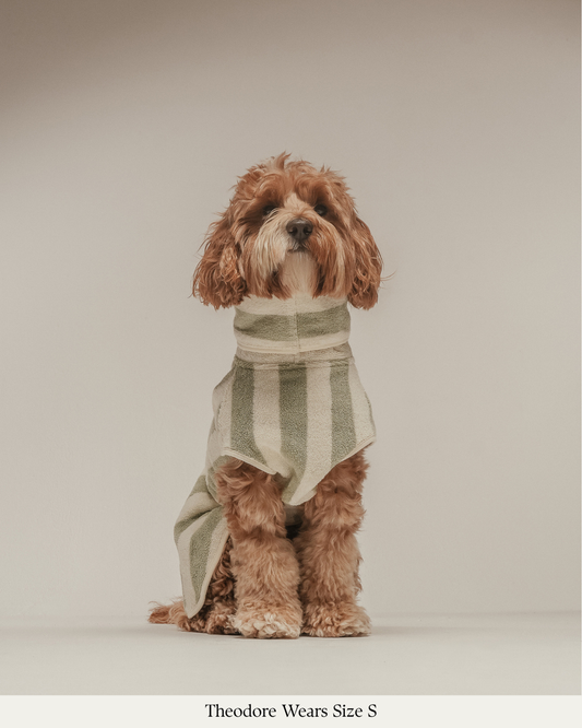 Matcha Stripe | The Cosy Cloak Drying Robe