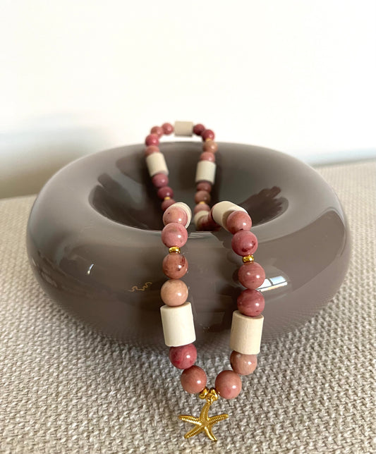 EM Ceramic Necklace ‘Mauve’