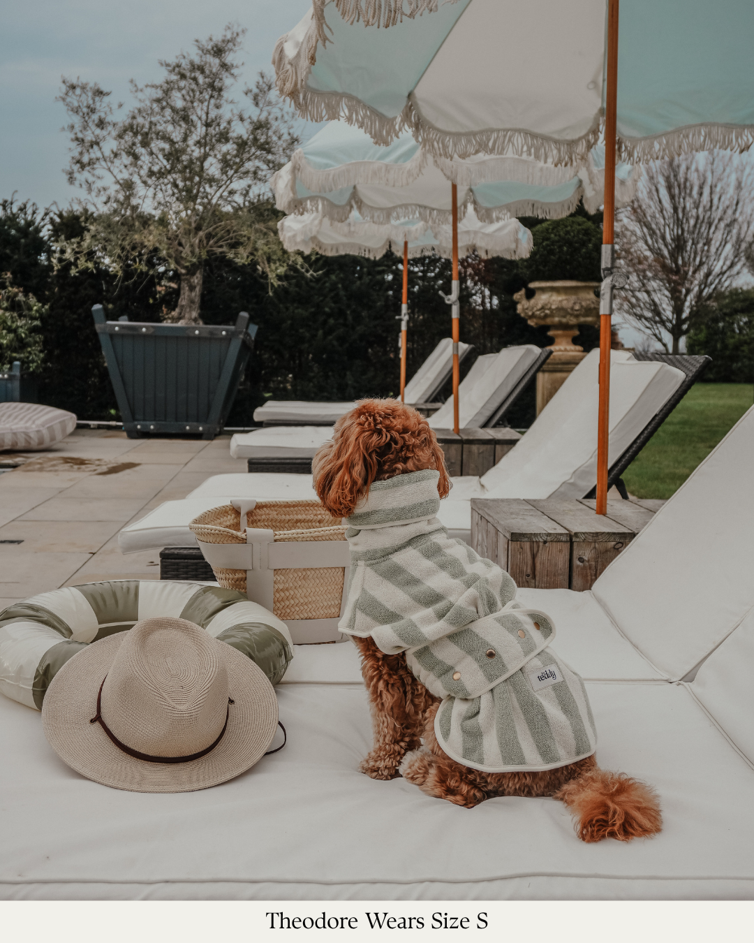 Matcha Stripe | The Cosy Cloak Drying Robe
