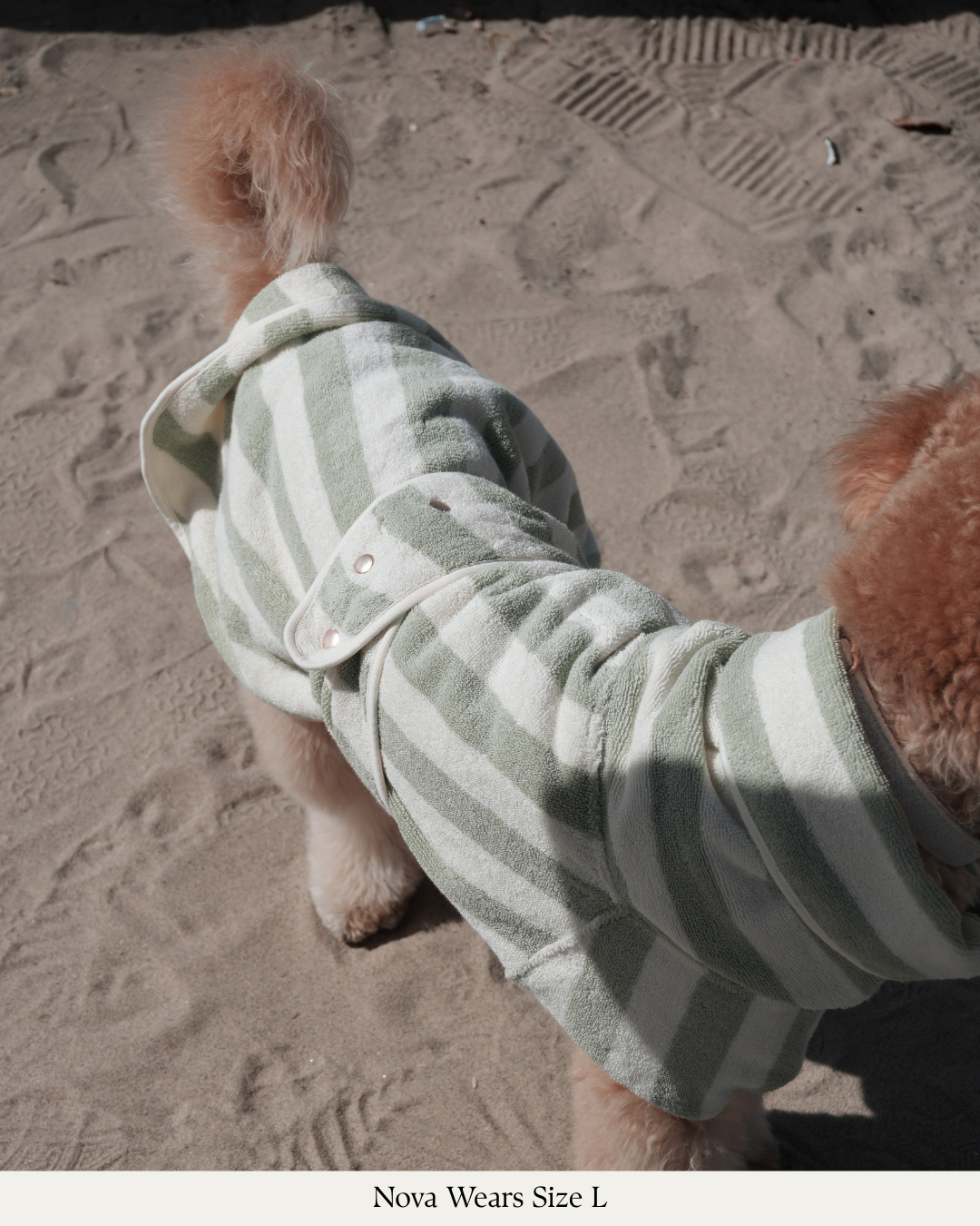 Matcha Stripe | The Cosy Cloak Drying Robe