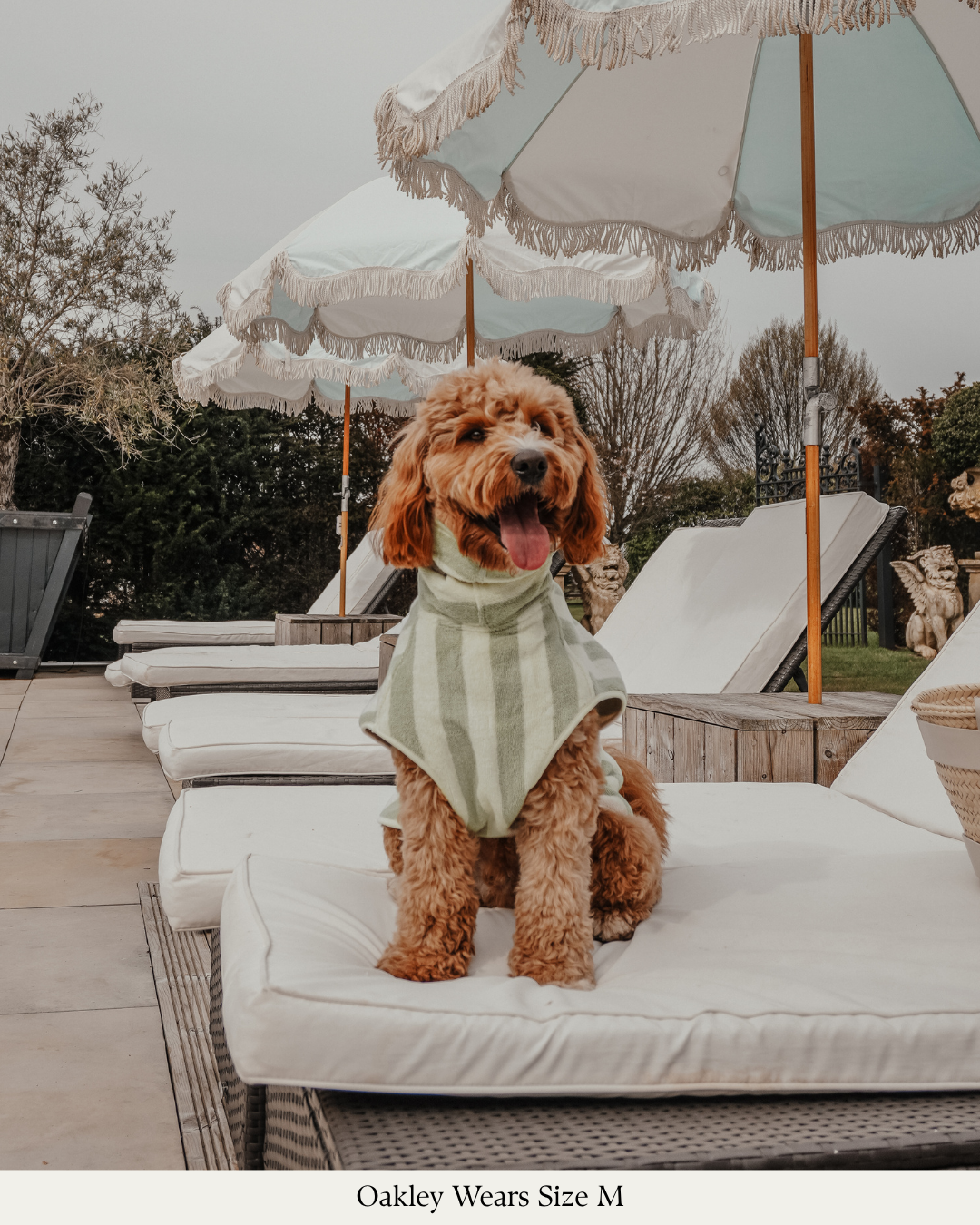 Matcha Stripe | The Cosy Cloak Drying Robe
