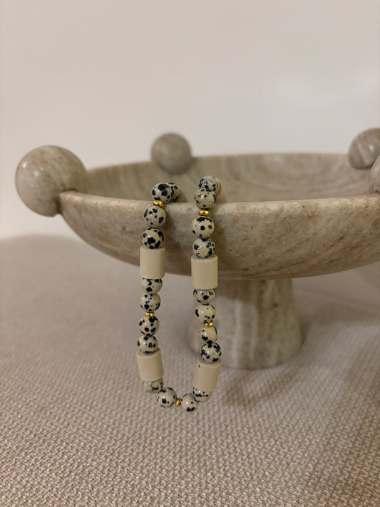 Ceramic Necklace 'VANILLA BEAN'