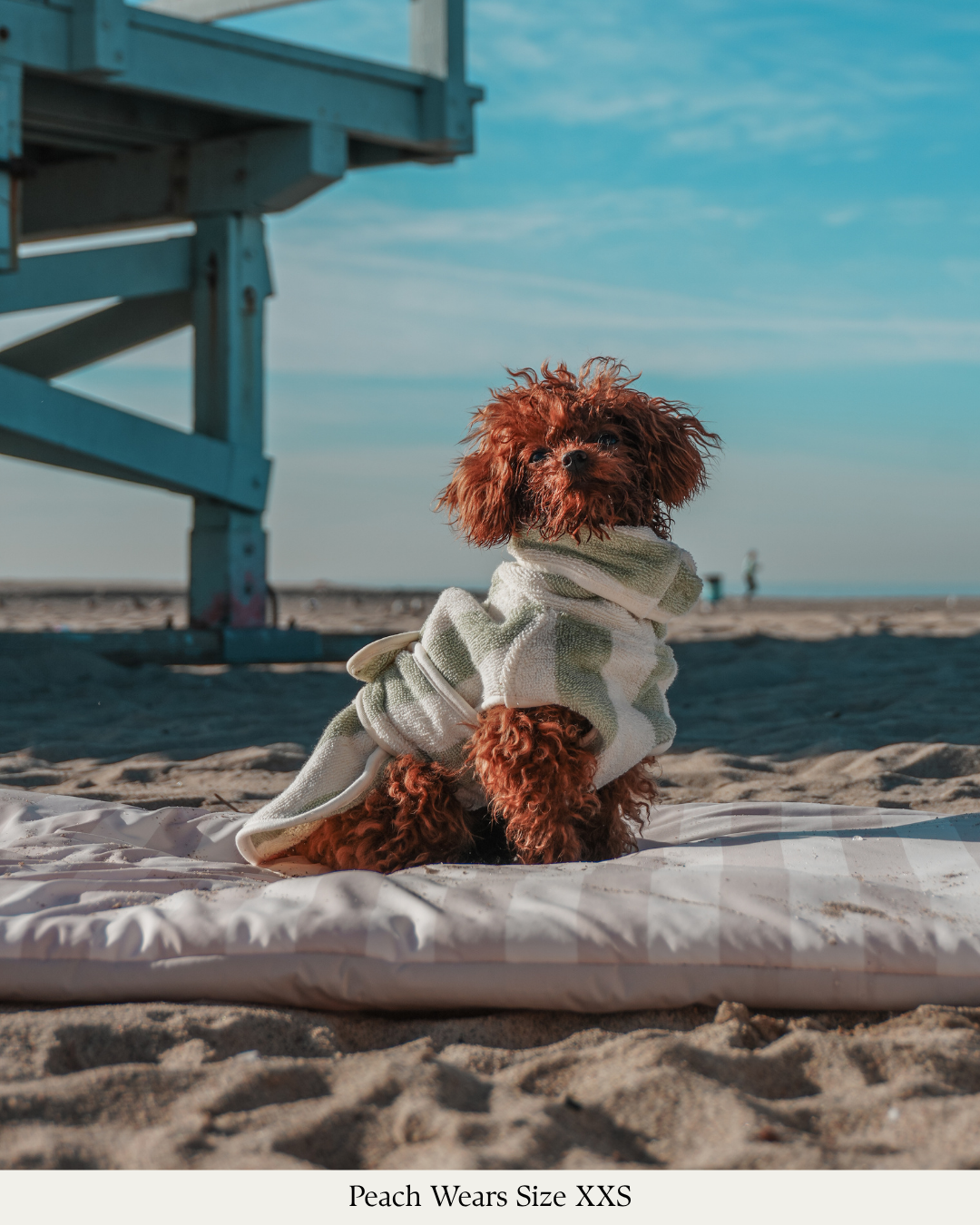 Matcha Stripe | The Cosy Cloak Drying Robe